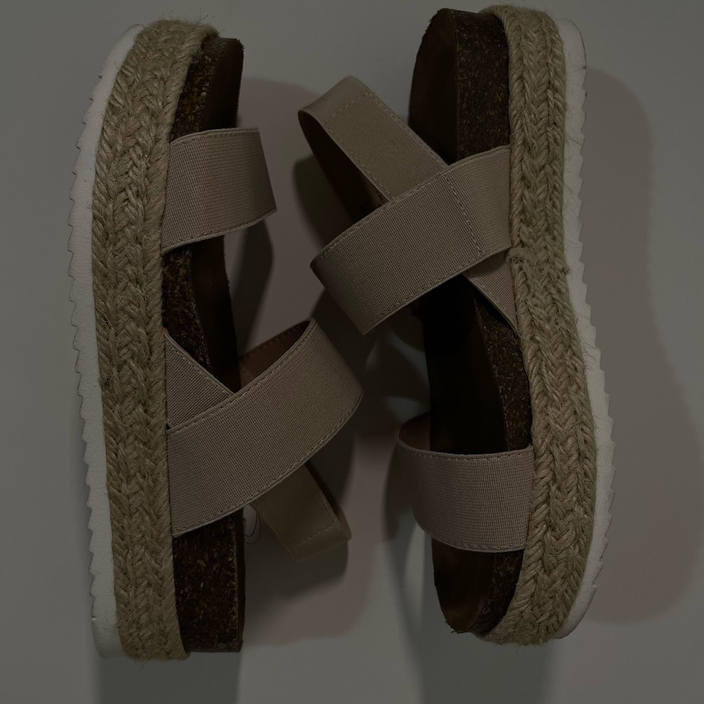 MADDEN GIRL Nude Color Cybell Platform Sandals